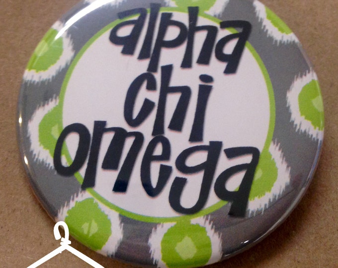 Alpha Chi Omega Domino Button or Magnet