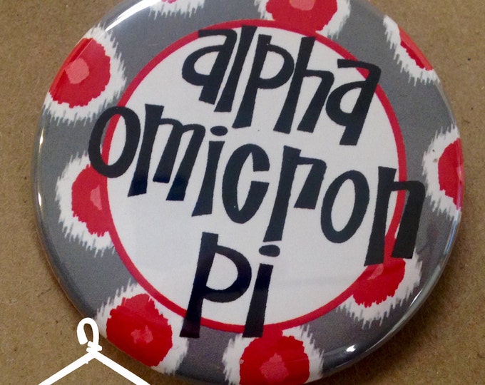 Alpha Omicron Pi Domino Button or Magnet