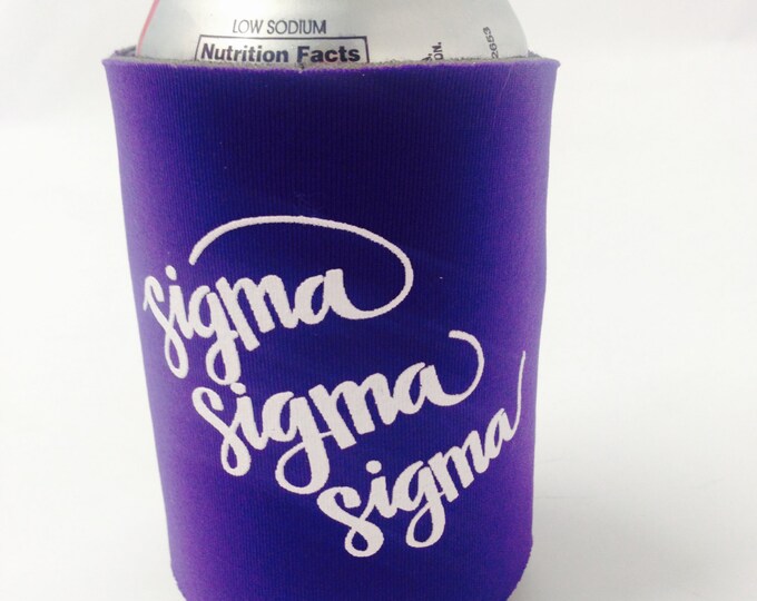 Sigma Sigma Sigma Printed Drink Huggie