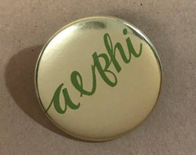 Gold Foil Alpha Epsilon Phi Button or Magnet
