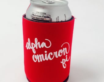 Alpha Omicron Pi Printed Drink Huggie