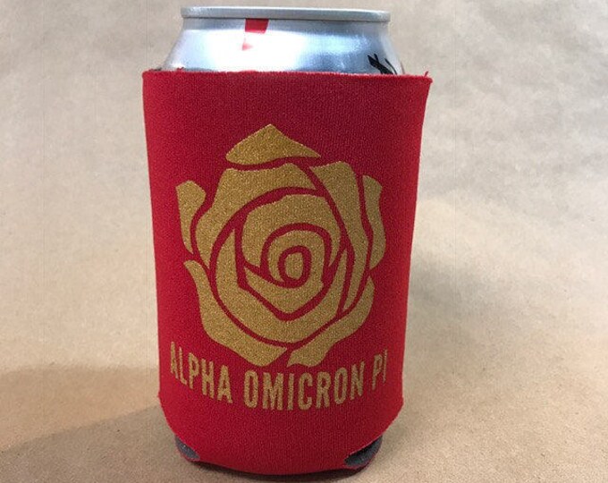 Alpha Omicron Pi Printed Symbol Drink Huggie