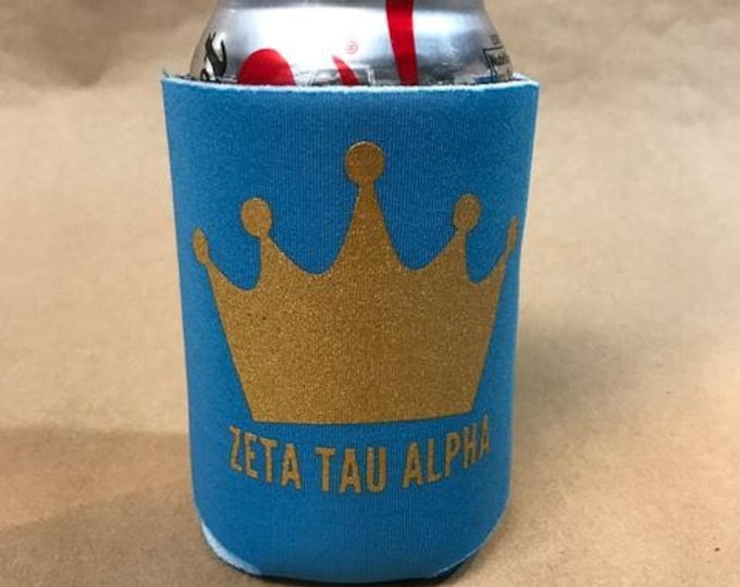 Zeta Tau Alpha Printed Symbol Drink Huggie