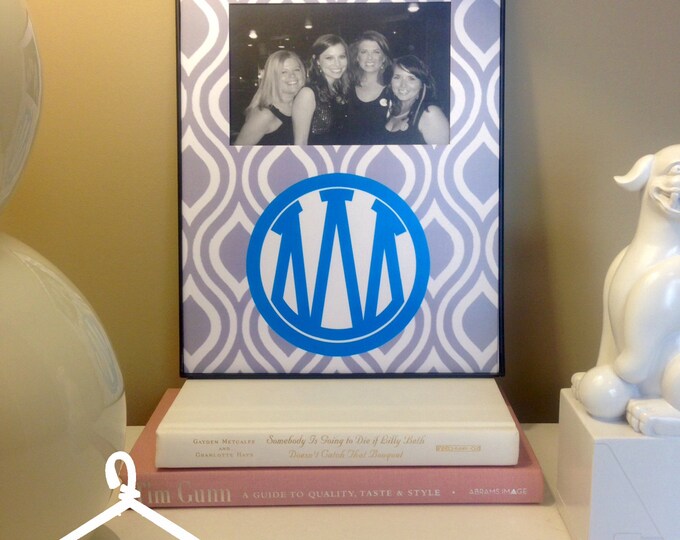 Delta Delta Delta Grey Monogram Frame