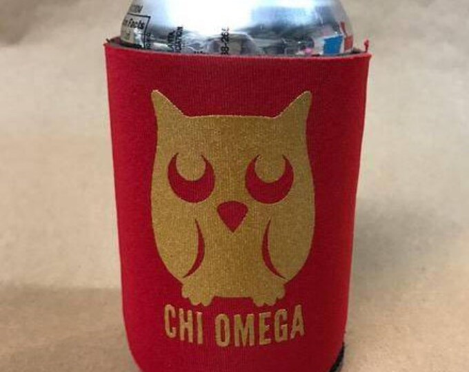 Chi Omega Printed Symbol Drink Huggie