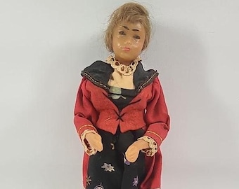 Glunk Doll Company Swiss Switzerland Souvenir Costume Doll Trachtenpuppe 7" Unique Sasha Face