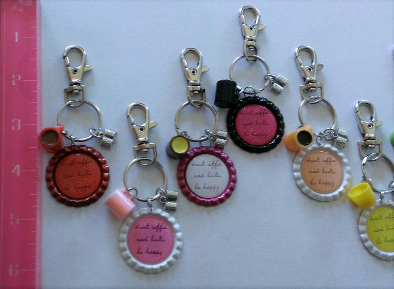YOU PICK Drink Coffee Be Happy PurseBag Clip Read Books