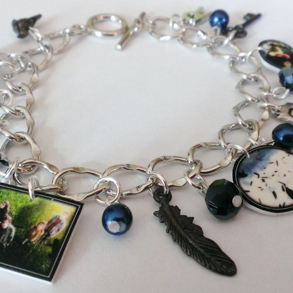 Ravenswood Inspired Blue/Black Charm Bracelet