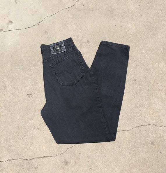 90s Versace Black Jeans // versace jeans//versace