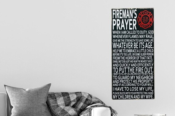 Firefighter Home Decor Firefighter Home Firefighter Home Etsy