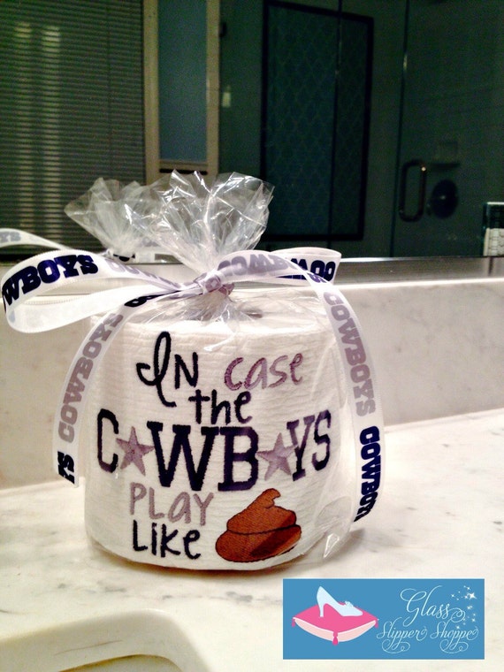 Ready to ship Dallas Cowboys embroidered toilet paper gag Etsy