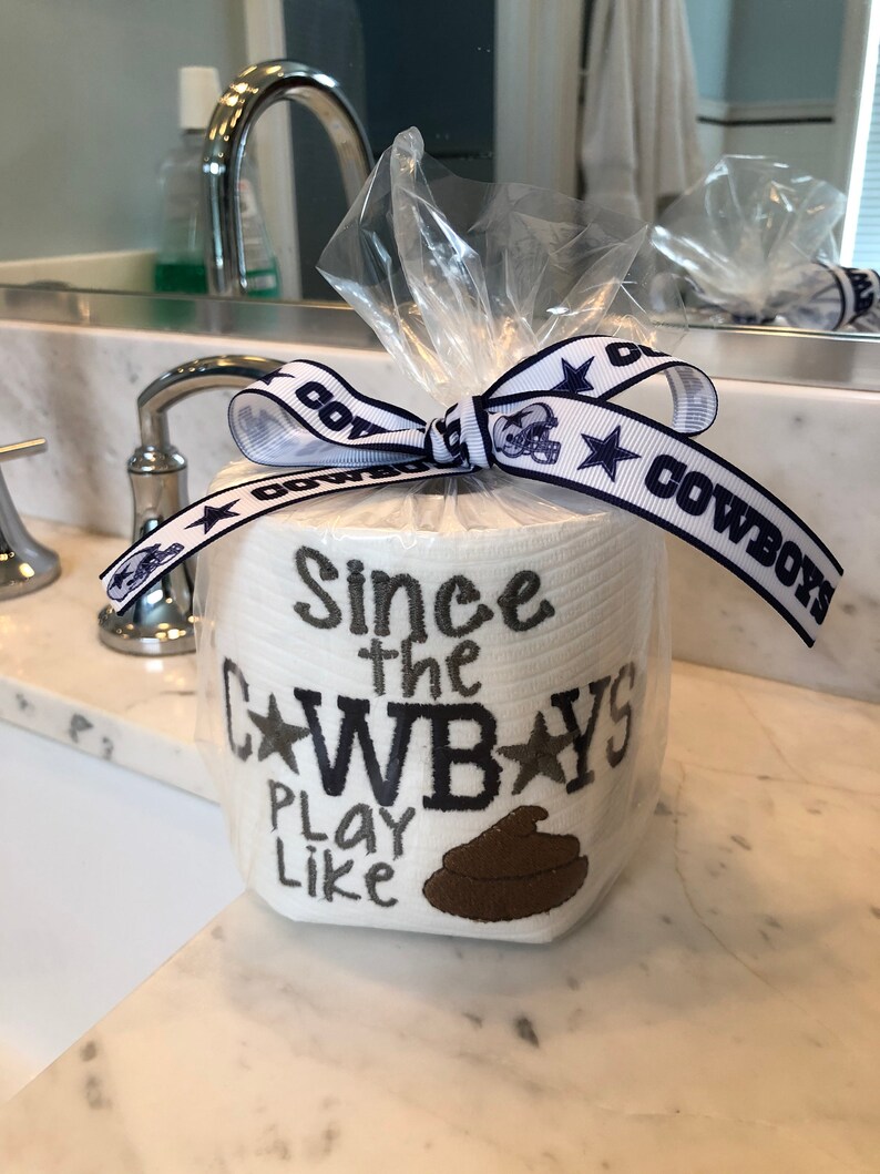Ready to ship Dallas Cowboys embroidered toilet paper gag Etsy