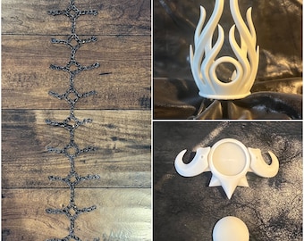 Baldur's Gate 3 Shadowheart Hair Chain.  Optional raw 3D prints of Crown and Diadem