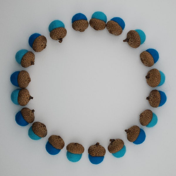 Felted wool acorn scatter in many colorways