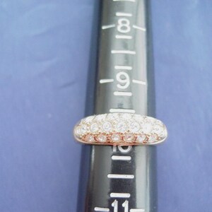 Avon Pave Crystal Gold Tone Dome Ring - Size 10 Rhinestones