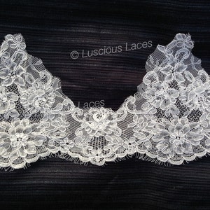 Encaje de Chantilly, con cordón cordón, cordón magnífico nuevo bordado estilo francés, amplia diseño Original boda encaje, encaje con las pestañas, corte nupcial