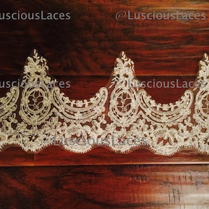 Re-emstickte Corded Lace Wunderschöne Spitze Breiter Originalentwurf, Hochzeitsspitze, Brautborte, Handwerksspitze