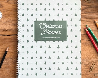 Personalized Christmas Planner | 3 Year Holiday Organizer | 8.5x11 Planner Book with Calendars, Gift Lists, Budgets & More