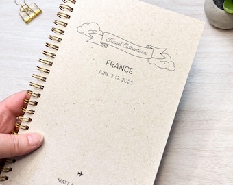 Personalized Travel Journal | Travel Notebook, Vacation Premade Bullet Notebook, Travel Scrapbook, Memory Journal, Vacation Journal
