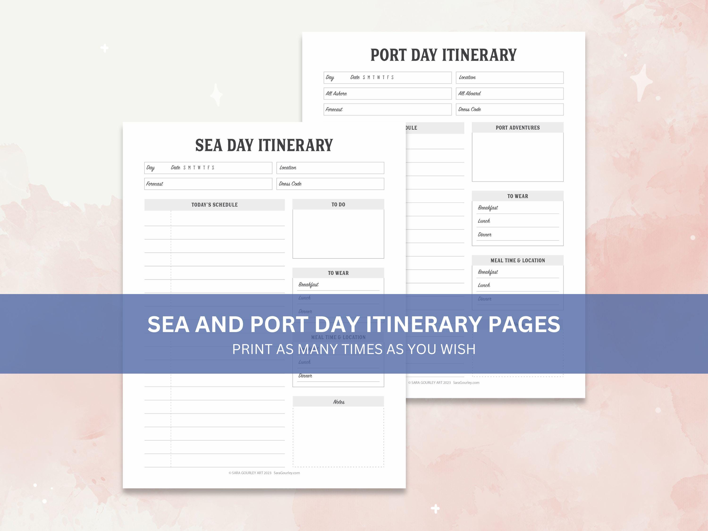 Printable Cruise Planner Bundle, Editable Cruise Schedule, Cruising ...