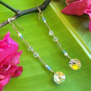 ALL SHOOK UP Swarovski Crystal Dangle Earrings Gift For Her Unique Ear Art Fun Earrings Gift For Wife Elegant Evening Wear Luxury Crystal