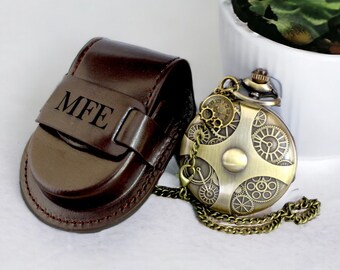 Steampunk Taschenuhr, Vintage Style Taschenuhr, Taschenuhr mit Zahnrädern, Antike Taschenuhr, Geschenk für Ihn, Jubiläumsgeschenk