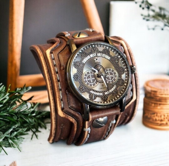 Pulsera cuero reloj sales