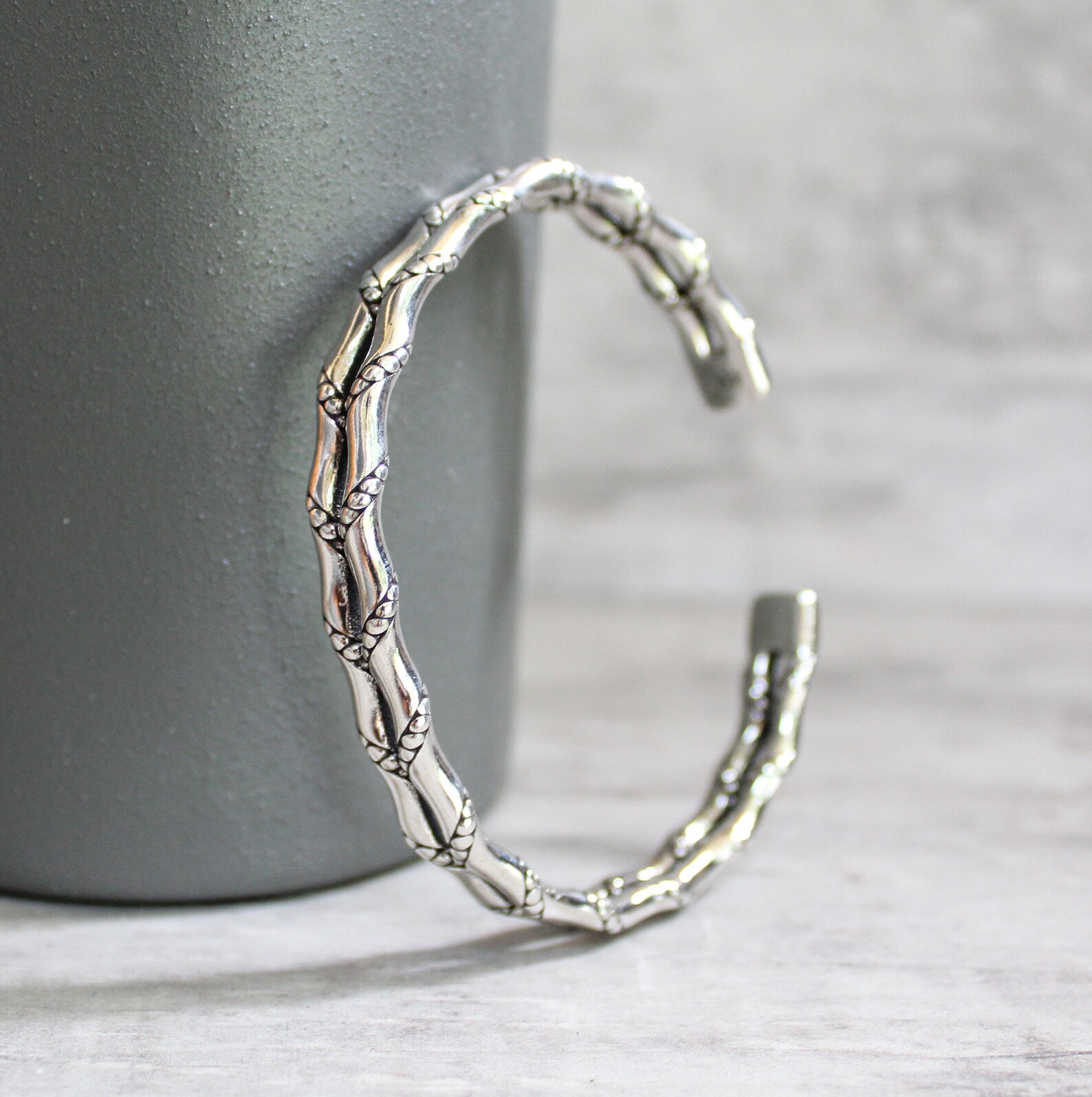 Double Rope Silver Bracelet Silver Cuff Men's Silver Etsy