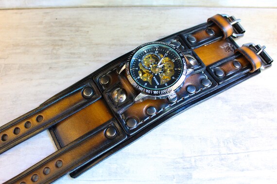 Mens wide store band watches