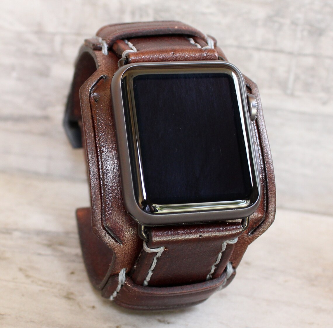 Men's Apple Watch Band 45mm 44mm 42mm Leather Apple Watch Etsy