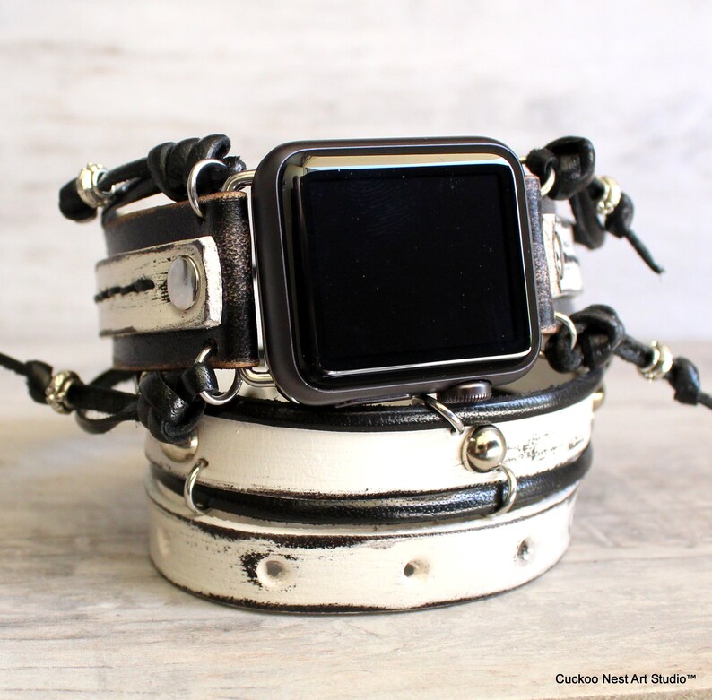 Women S Apple Watch Band Leather Wrap Around Black - Leather Wrap Apple Watch Band 40mm Women S Apple Watch Band Leather Wrap Around Black - Leather Wrap Apple Watch Band 40mm