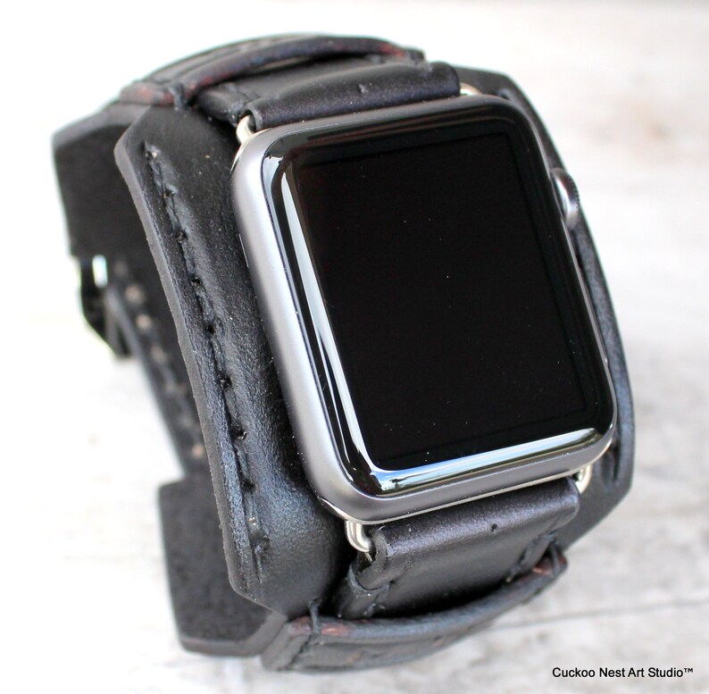 mens leather apple watch band 42mm