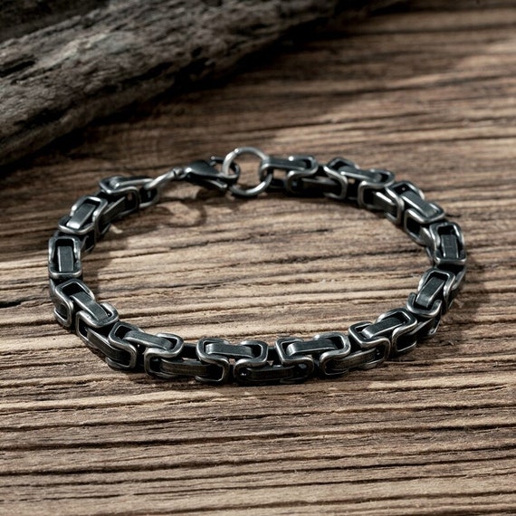 Stainless steel 2024 curb chain bracelet