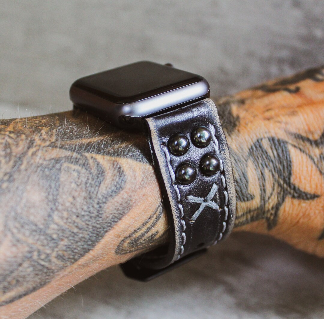 Leather Apple Watch Band Men's Apple Watch Band 42 38 40 Etsy