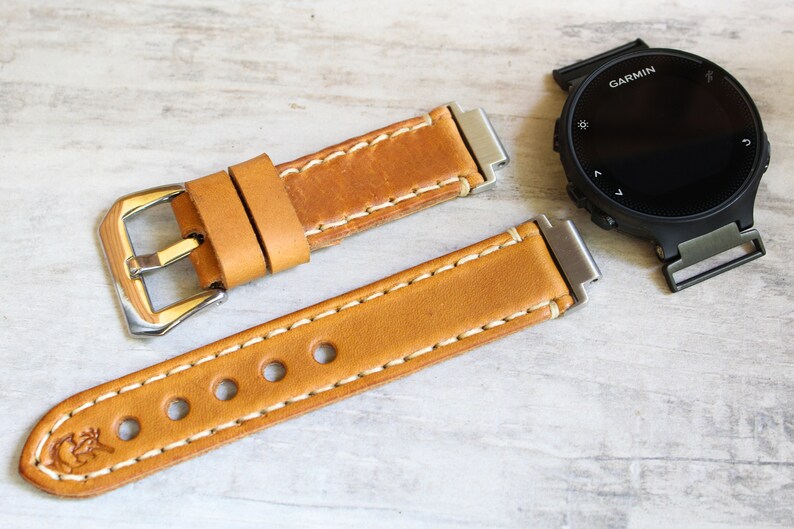 Garmin Leather Watch Strap Garmin Forerunner 245 leather Etsy