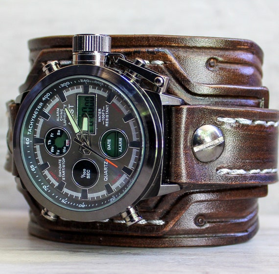Wide wristband watch new arrivals