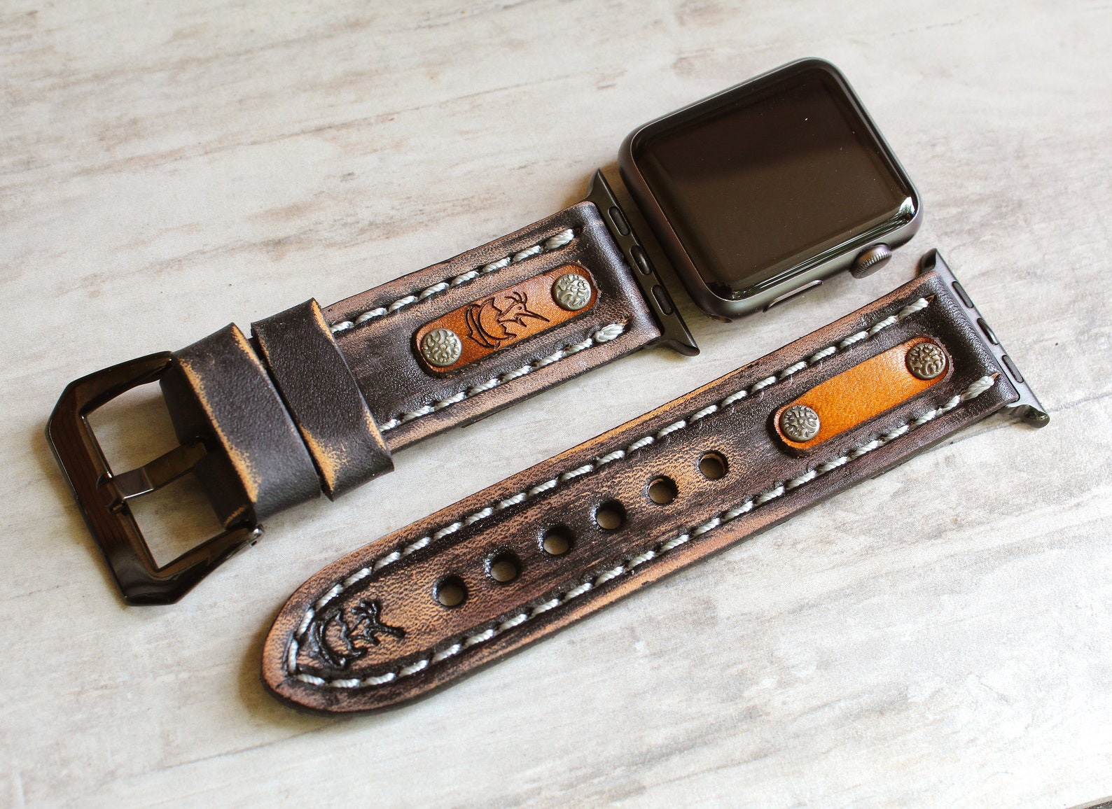 Men's Apple Watch Band Leather Apple Watch Band 42mm Etsy