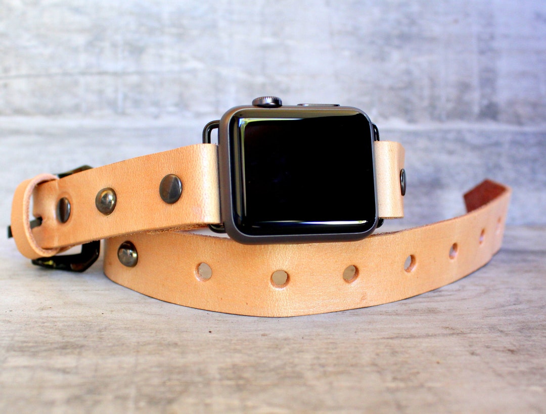 Women's Leather Apple Watch Band Double Wrap Apple Watch Etsy