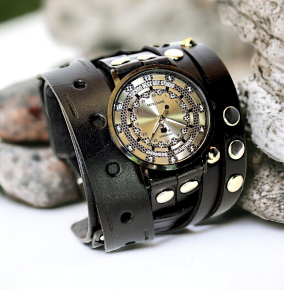 Engraved leather watch sales