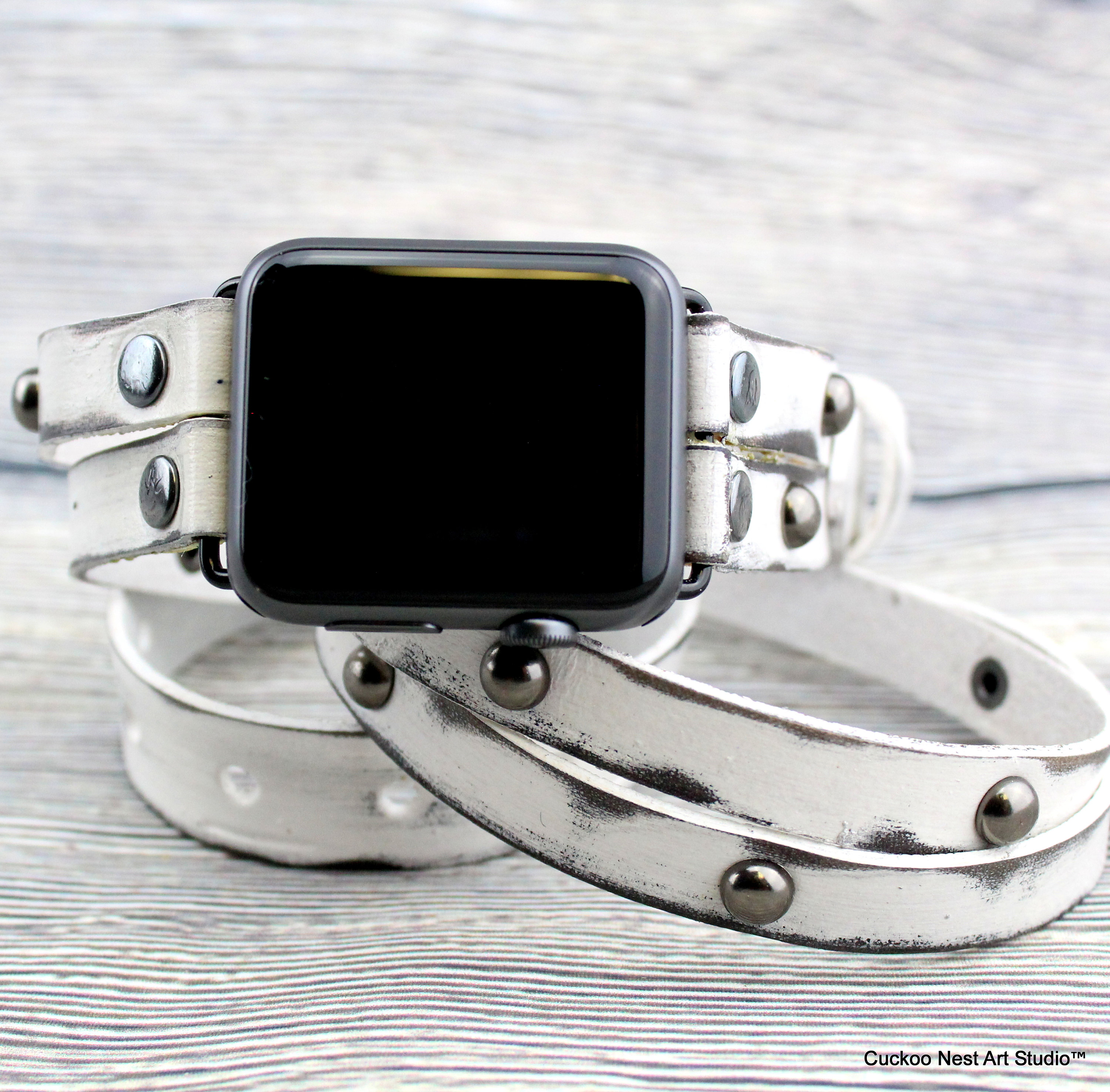 White Apple Watch Band iWatch leather band apple watch wrap Etsy