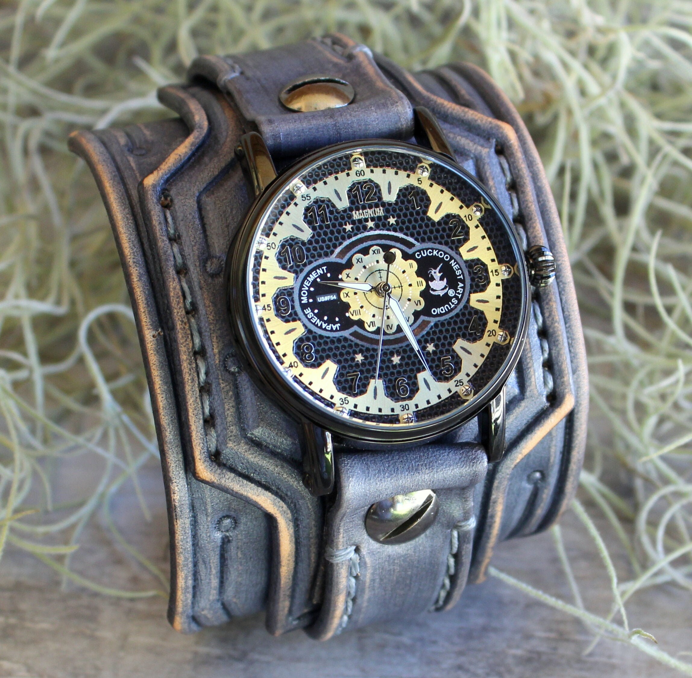 Orologio da polso da uomo in pelle Steampunk orologio | Etsy Italia