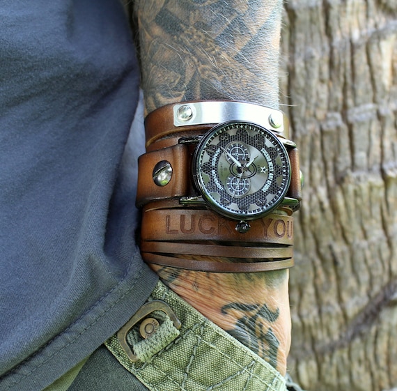 Custom Watch Strap Men's Watch Leather Wrist Watch - Etsy