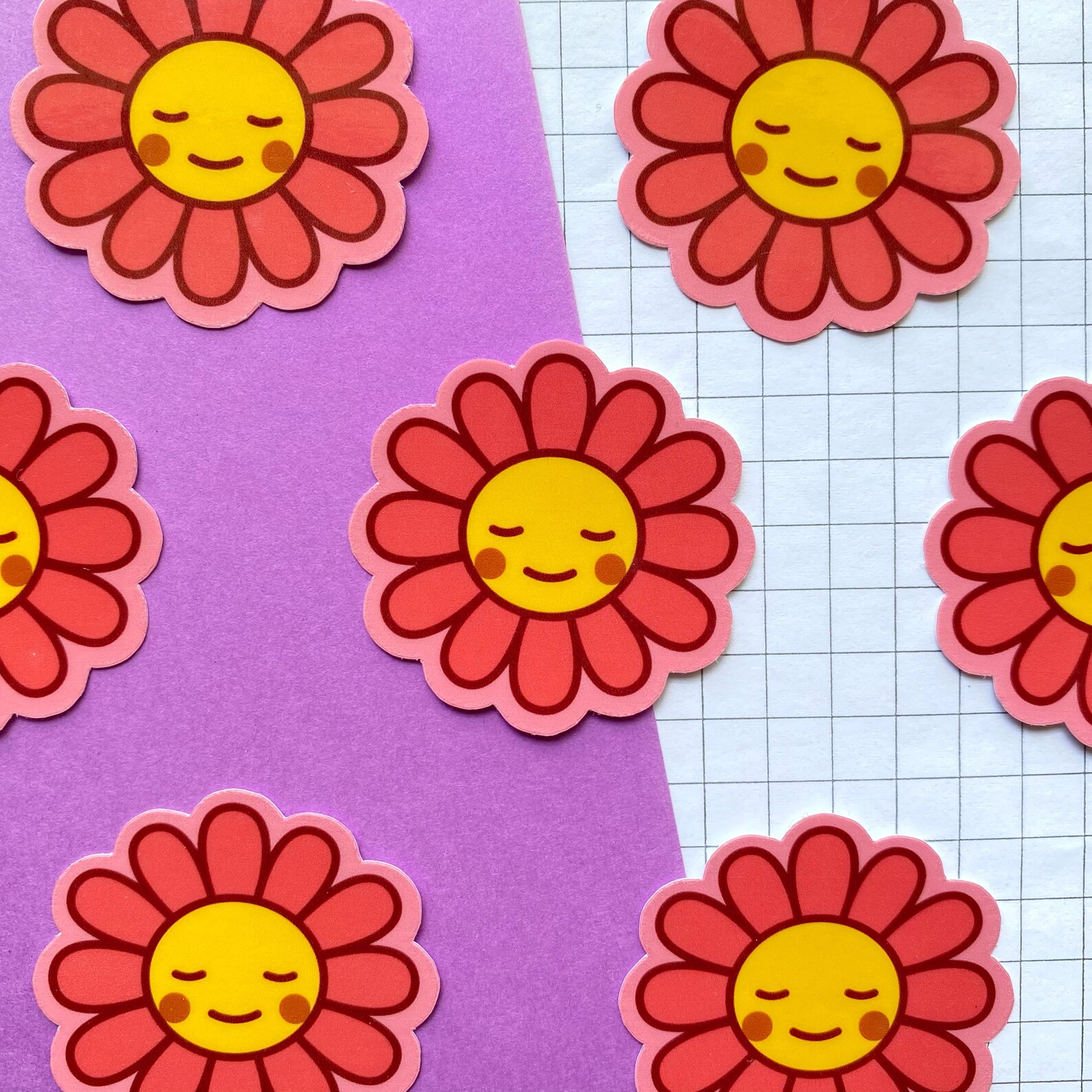 EMOTIONAL FLOWERS Vinyl Sticker Set Etsy