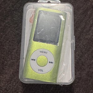 Lime green device generic MP3 player designed to resemble a 4th generation Apple iPod Nano. New in Box