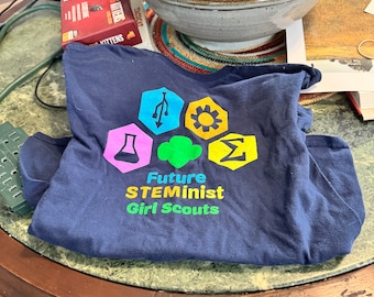 Vintage Future STEMinist Youth Tee Girl Scouts