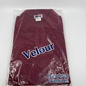 Three Vintage Velour shirts - 1 vintage Terry cloth stripes and solids