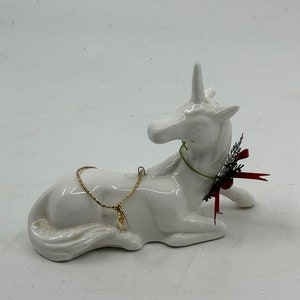 Vintage Unicorn Christmas ornaments 1982 Kurt Adler Legendary Unicorns book ornament treasury of tales