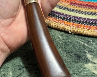 Vintage Bakelite knife with brass decorative band