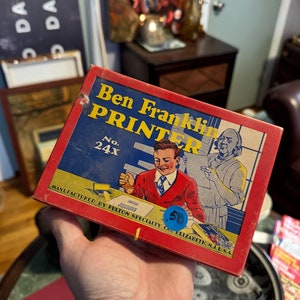Vintage Ben Franklin Printer Toy No 24X Fulton Specialty Co