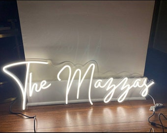 Wedding Neon Sign - Couples Name Sign - Custom Neon Sign - Livingroom Neon Signs - Names Neon Sign - Last Name Neon Sign - Wedding Name Sign